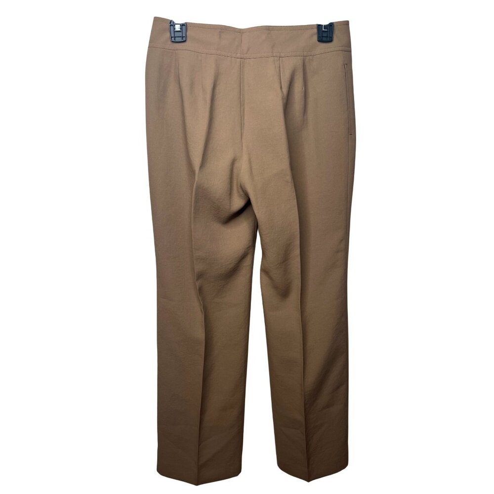 Anne Klein Womens Nutmeg Crinklette Straight Leg Pants Size 2P - Picture 12 of 15